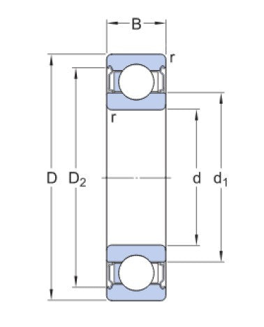 SKF 6203-2Z/VA228 valčekové ložisko