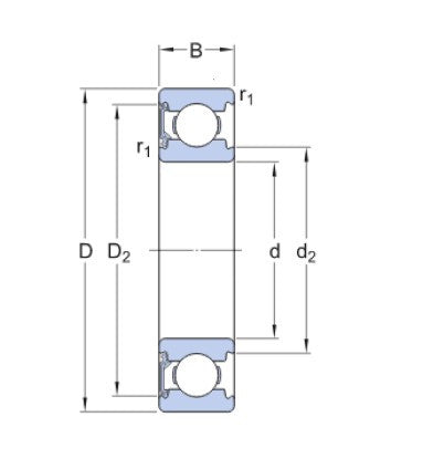 SKF 6204-RSH guľkové ložisko