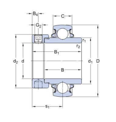 SKF YEL 209-2DW/AG (YELAG 209) upínacie ložisko
