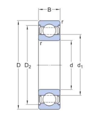 SKF 6011-2Z/VA208 valčekové ložisko