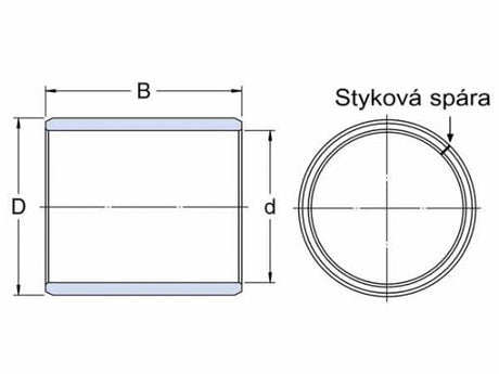 SKF PRM 404440 puzdro klzn&eacute;, zvinut&yacute; bronzov&yacute; pás