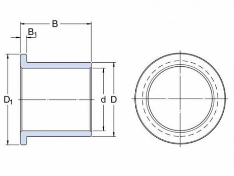 SKF PPMF 252821.5 prírubové polyamidové klzná puzdro PTFE