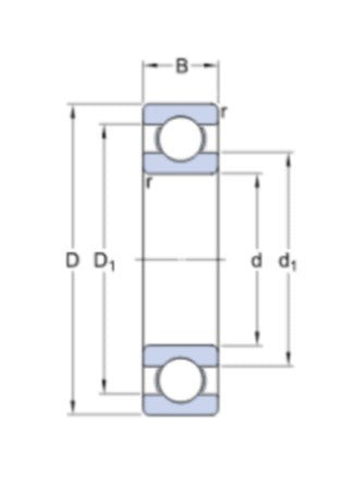 SKF 6312 M/C3 ložisko valčekové kuličkové