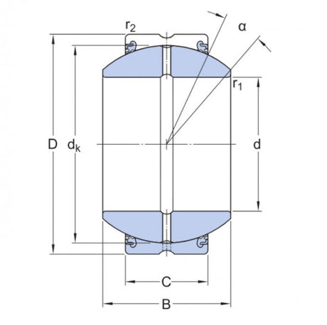 SKF GEH 70 ESX-2LS kĺbové ložisko oceľ/oceľ
