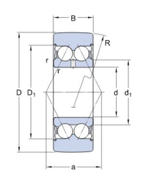 SKF 305801 C-2Z ložisková kladka