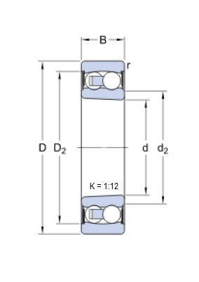 SKF 2213 E-2RS1KTN9 nakláňacie guľkové ložisko