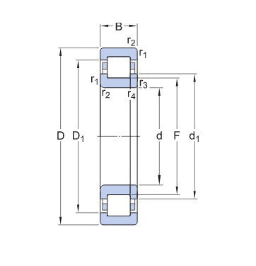 SKF NUP 308 ECM/C3 valčekové ložisko