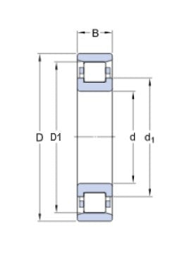 SKF N 219 ECP valčekové ložisko