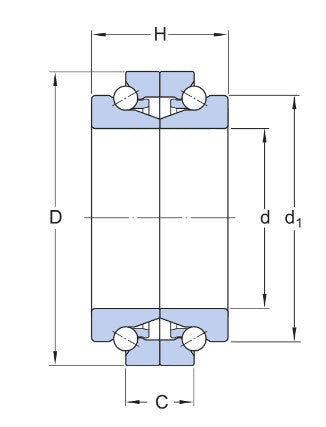 SKF BTW 170 CM/SP guľkové ložisko s kosoúhlým stykom