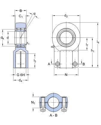 SKF SIQG 40 ES kĺbová hlava