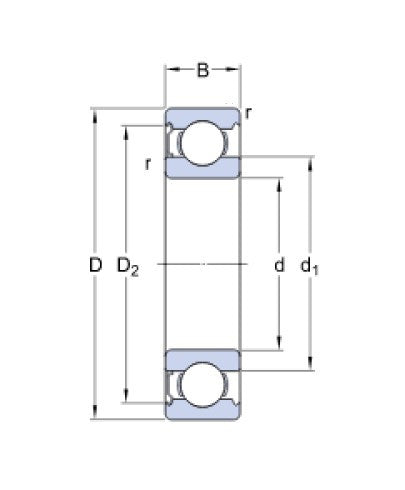 SKF 6203-ZTN9/C3LHT23 guľkové ložisko