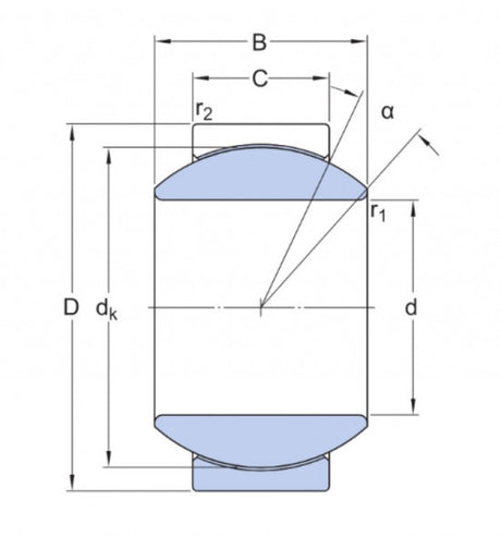 SKF GEH 10 C (GE 10 FW) bezúdržbové kĺbové ložisko, oceľ/PTFE