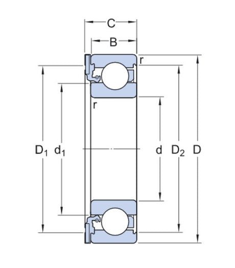 SKF ICOS-D1B06 TN9 guľôčkové ložisko