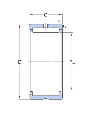 SKF RNA 49/22 jehlové ložisko