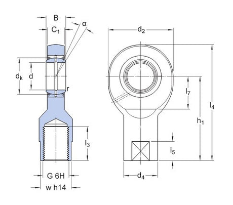 SKF SI 20 ES-2RS kĺbová hlava