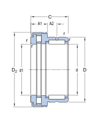SKF NKXR 50 Z jehlové ložisko kombinované