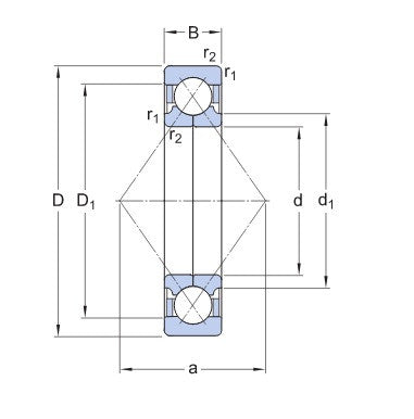 SKF QJ 310 PHAS/C3 štvorbodové ložisko
