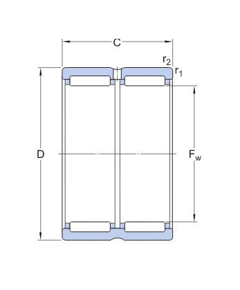 SKF RNA 6912 jehlové ložisko