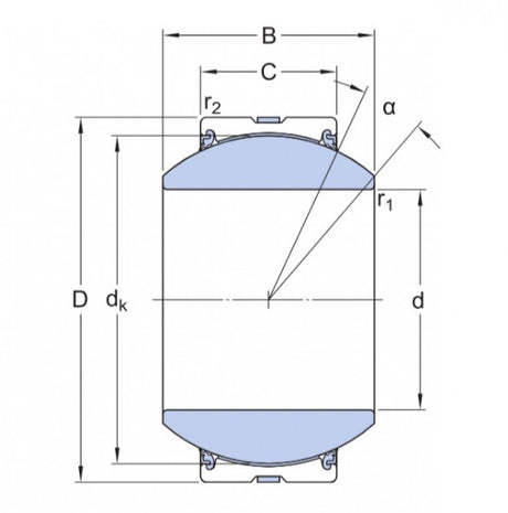 SKF GEH 110 TXA-2LS (GE 110-FW-2TS) bezúdržbové klbové ložisko, oceľ/PTFE