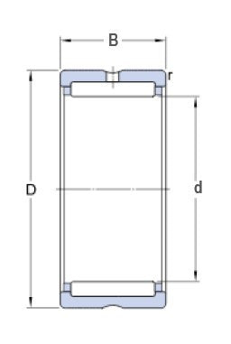 SKF NK 73/35 jehlové ložisko bez vnútorného krúžku