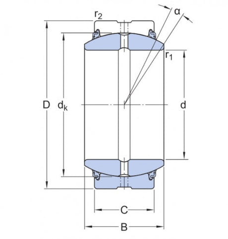 SKF GE 110 TXG3A-2LS kĺbové ložisko