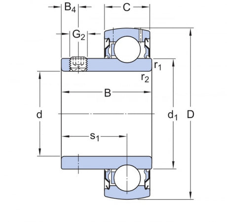 SKF YAT 206-104 upínacie ložisko