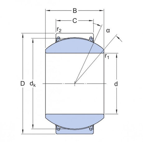SKF GEH 90 TXE-2LS (GE 90-FW-2TS) bezúdržbové kĺbové ložisko ,oceľ/PTFE