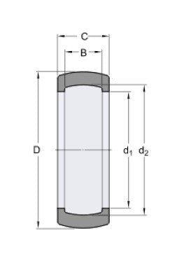 SKF RIS 204 gumený uložený krúžok