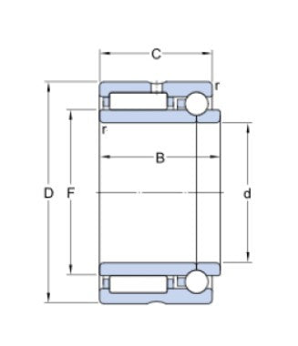 SKF NKIB 5910 jehlové ložisko kombinované