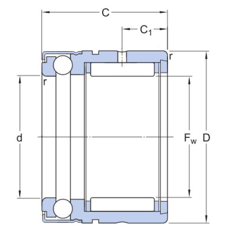 SKF NX 25 Z jehlové ložisko kombinované
