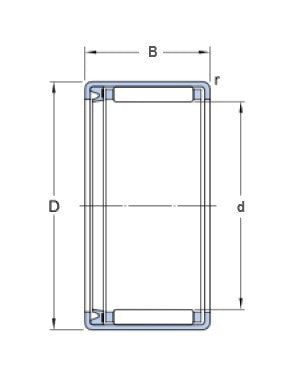 SKF HK 2518 valivé ložisko s lisovaným puzdrom