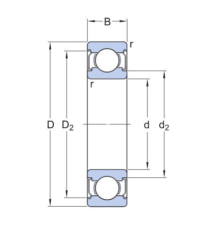 SKF W 6001-2Z/C2 nerezové guľôčkové ložisko