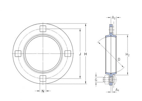 SKF PF 90 okrúhle plechové ložiskové teleso