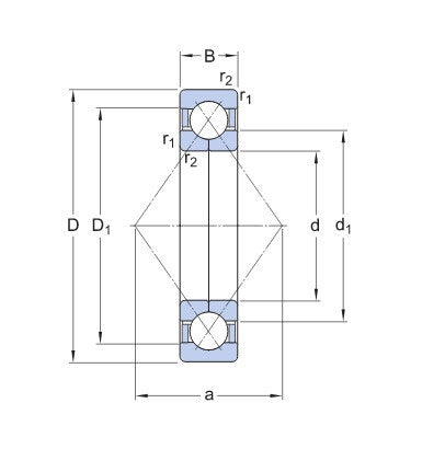 SKF QJ 209 MA/C3 štvorbodové ložisko