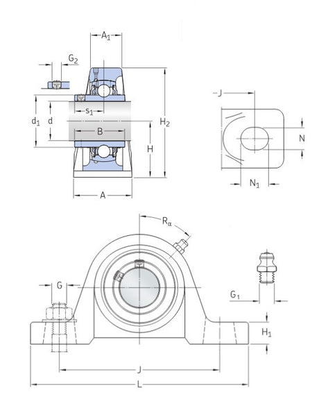 SKF UCPX10 ložisková jednotka