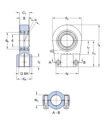 SKF SIR 30 ES kĺbová hlava