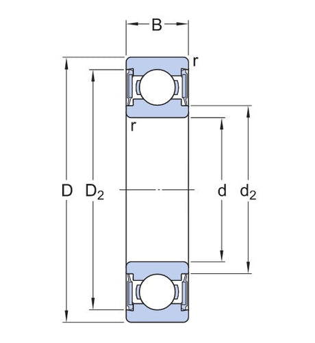 SKF W 61804-2RS1/VT378 nerezové guľôčkové ložisko