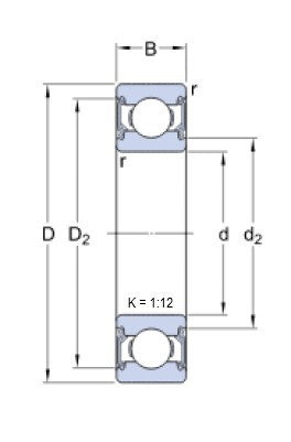 SKF 6205-2RSHK guľkové ložisko