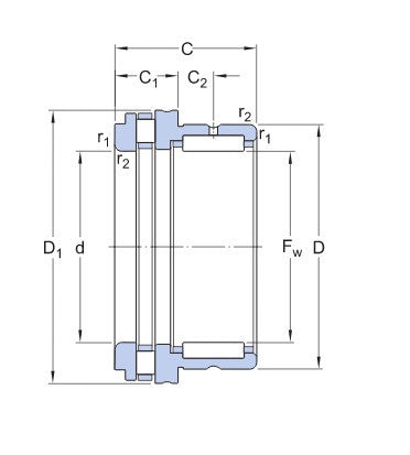 SKF NKXR 17 jehlové ložisko kombinované