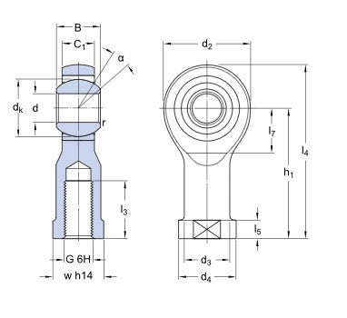 SKF SILKAC 5 M kĺbová hlavica
