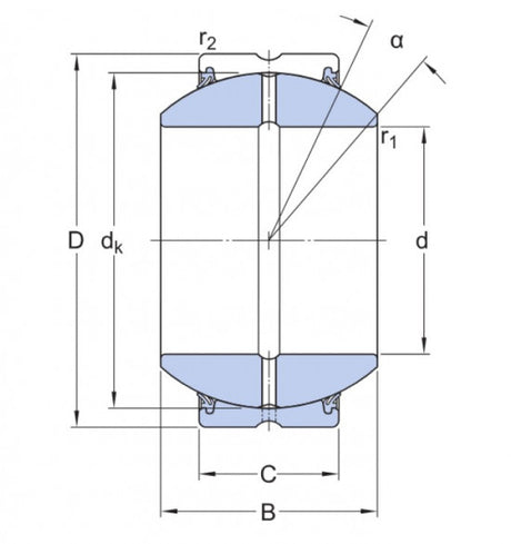 SKF GEH 70 ES-2RS kĺbové ložisko oceľ/oceľ