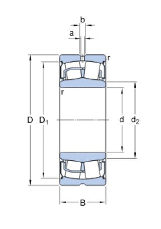 SKF BS2-2211-2RS/VT143 ložiská s valivým telesom