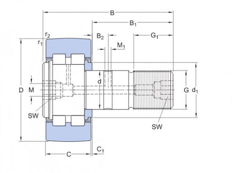 SKF PWKR 40.2RS snímacia kladka