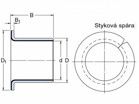 SKF PCMF 081007.5 E ložiskové puzdro s prírubou, oceľ-PTFE/Pb