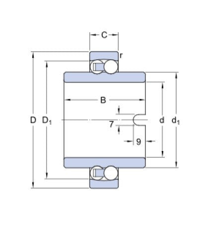 SKF 11209 TN9 sklopné guľôčkové ložisko