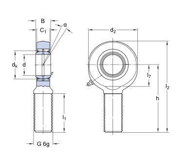 SKF SA 30 ES-2RS kĺbová hlava