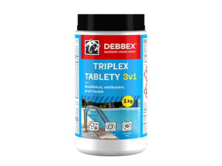 Cranit Triplex tablety - dezinfekcia, proti riasam, vločkovanie 1 kg dóza modrastá