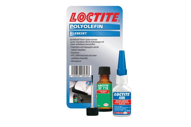 Loctite 406 - 20 g + 770 - 10 g sada na polyolefíny